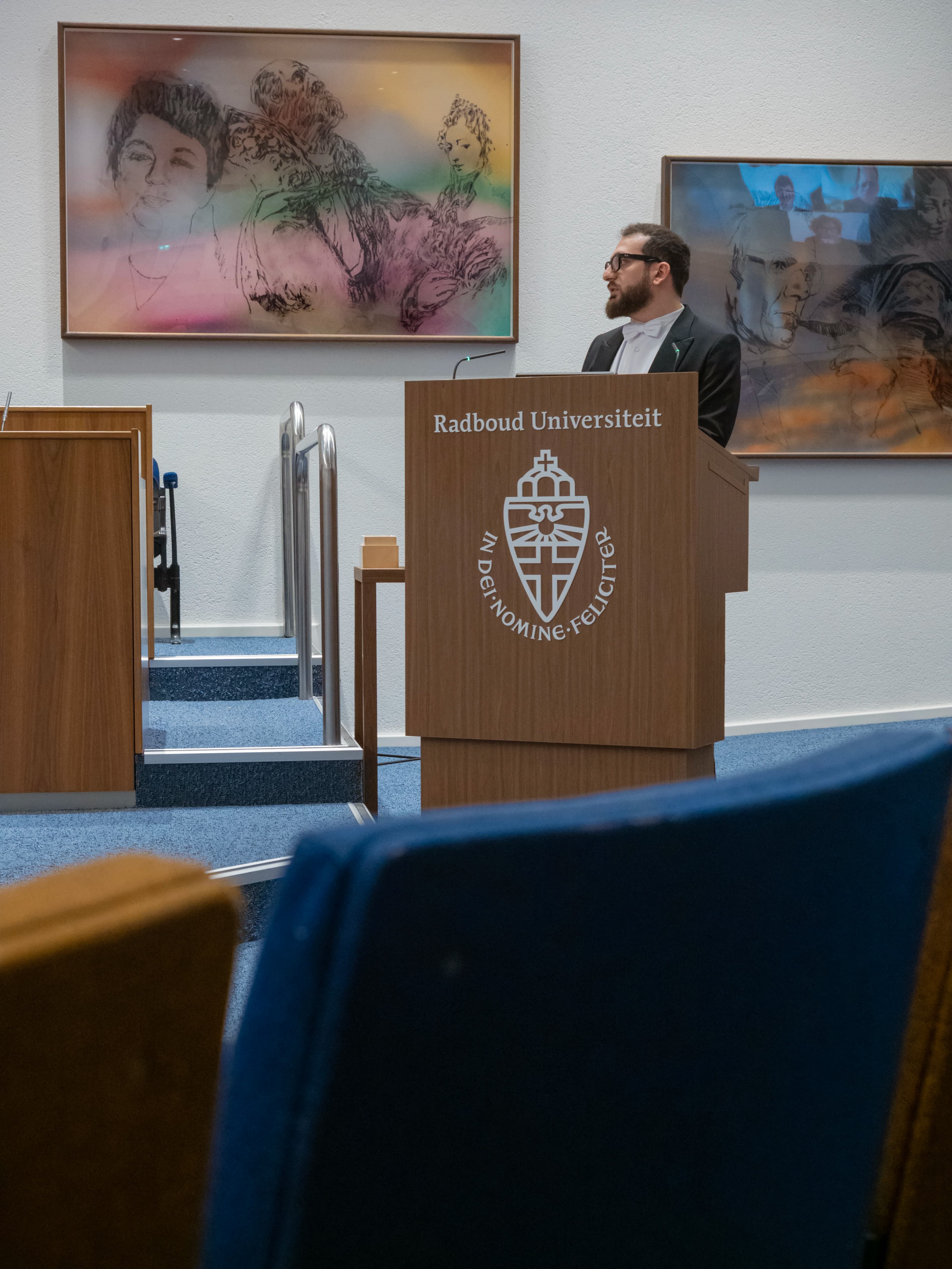 PhD defense ceremony moment